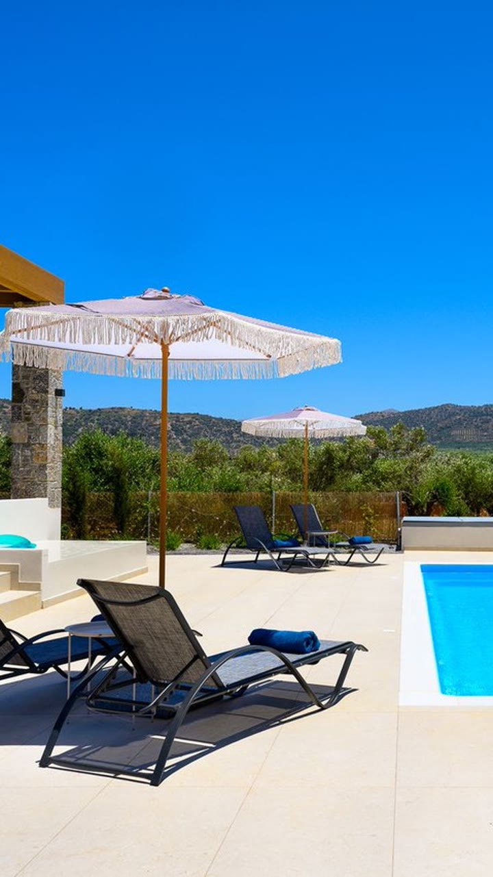 The Villa Domingo pool deck, the original listing photo